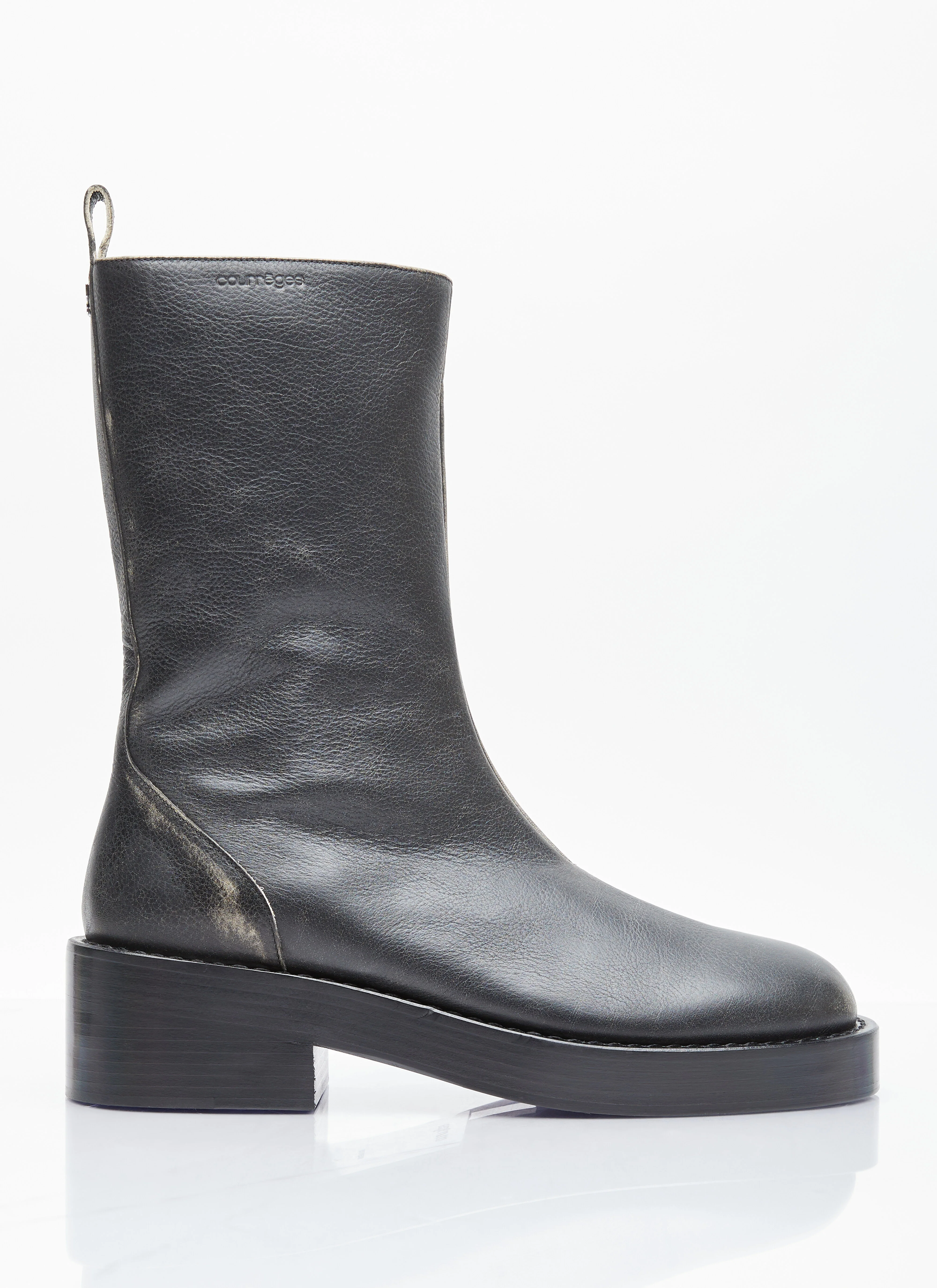 Used Leather Zip Ankle Boots - 1