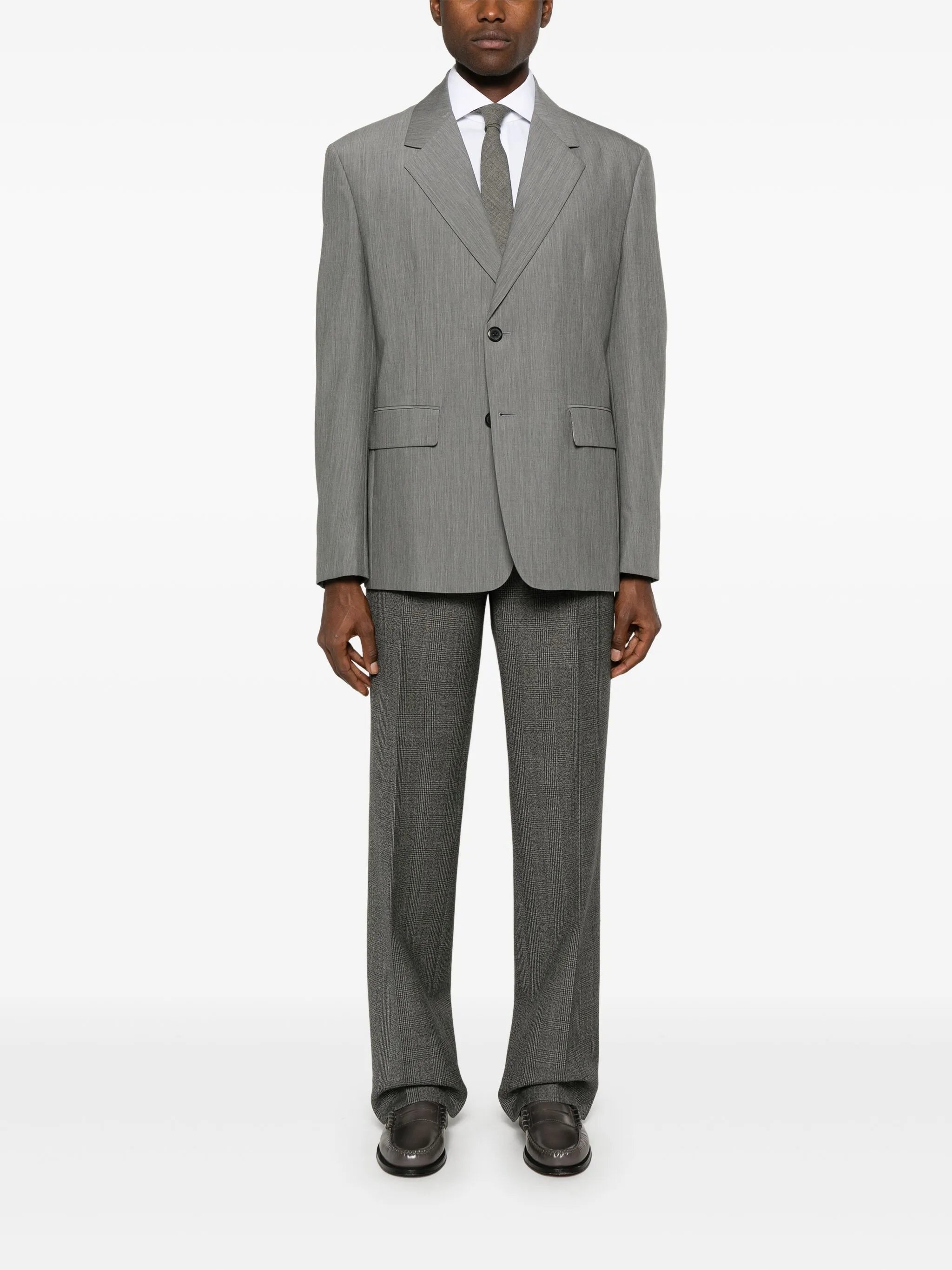 Houndstooth Wool Trousers - 4