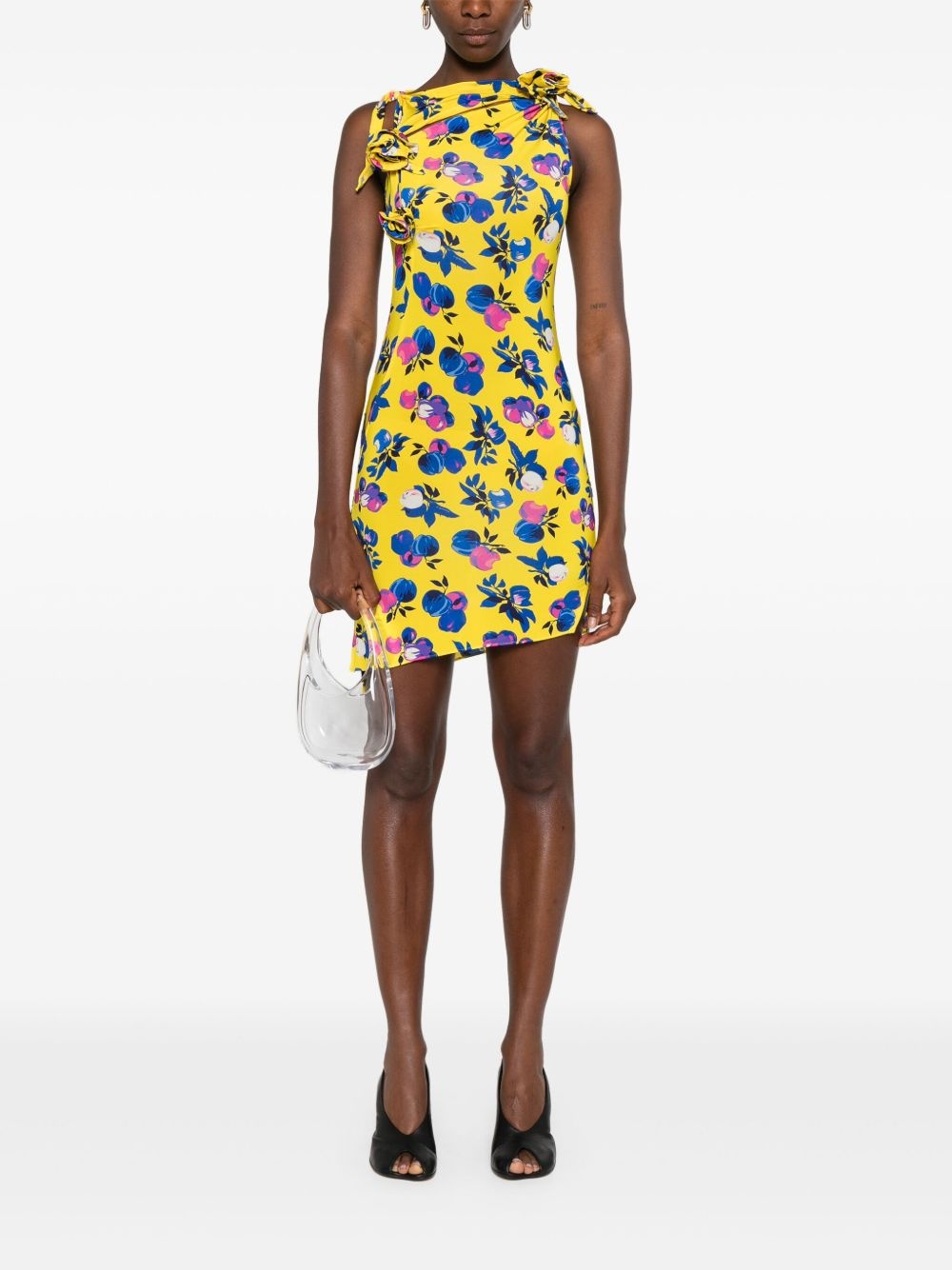 asymmetric mini dress - 2