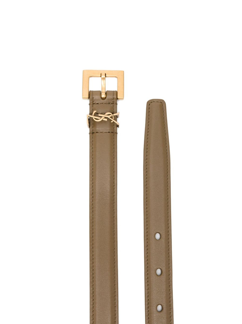 SAINT LAURENT Cassandre-plaque belt outlook