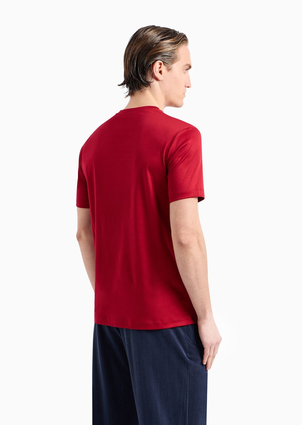 Cotton-interlock T-shirt with embroidered logo - 5