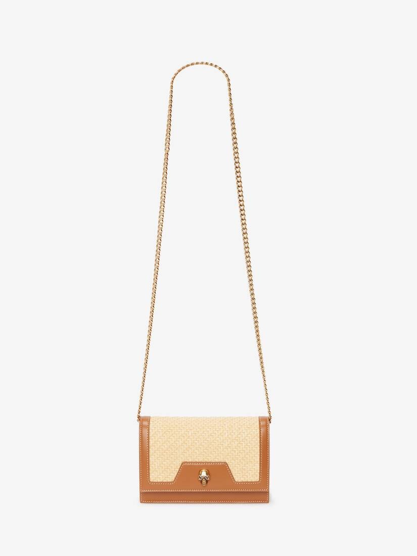 Small Rafia Skull Bag in Natural - 5