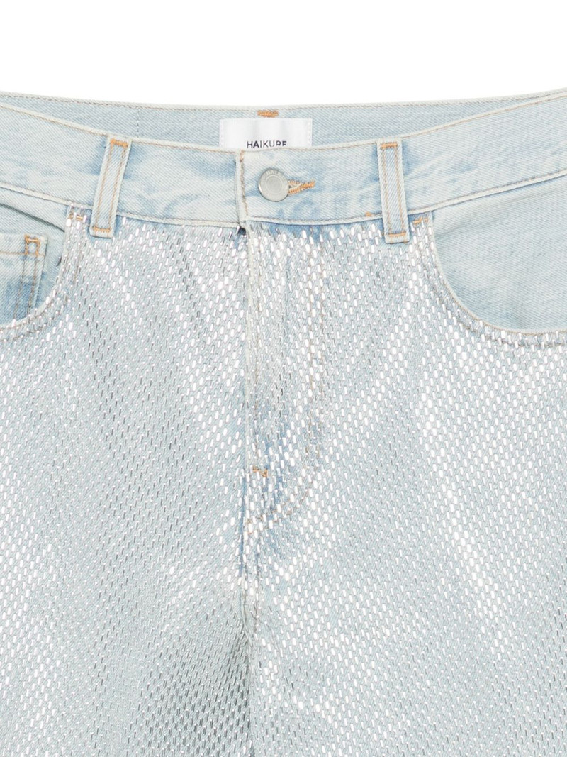 sequin-embellished straight-leg trousers 3