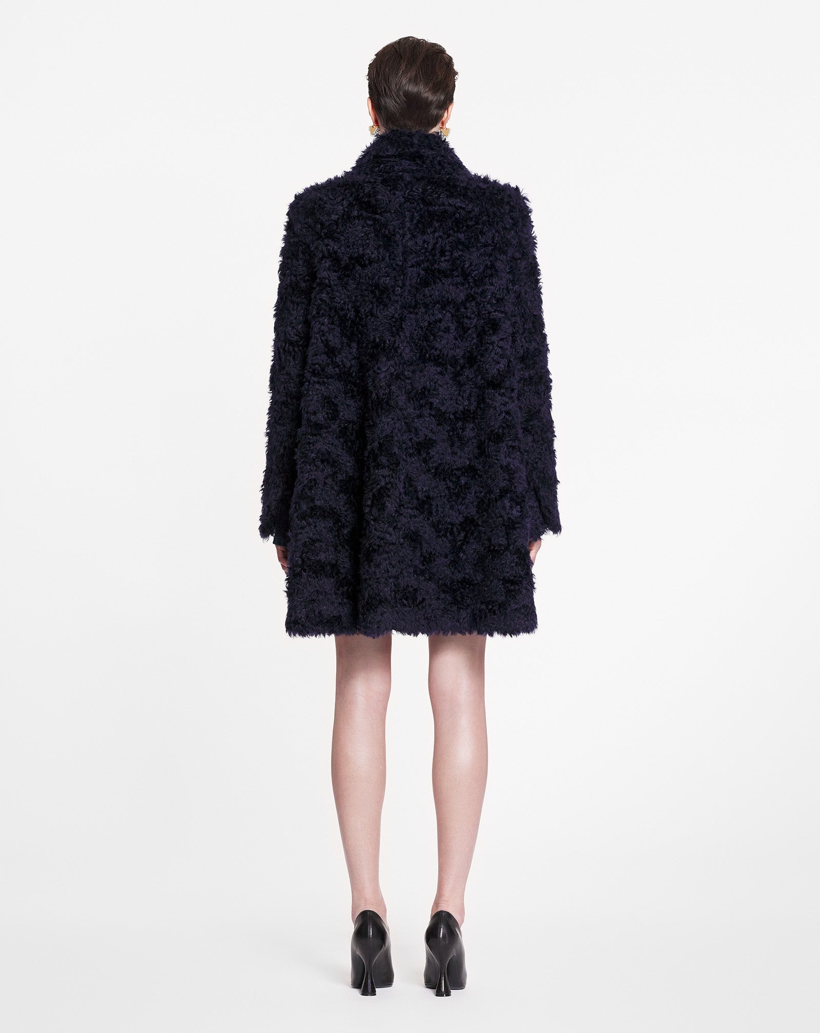 FAUX PUDDLE PEA COAT - 4