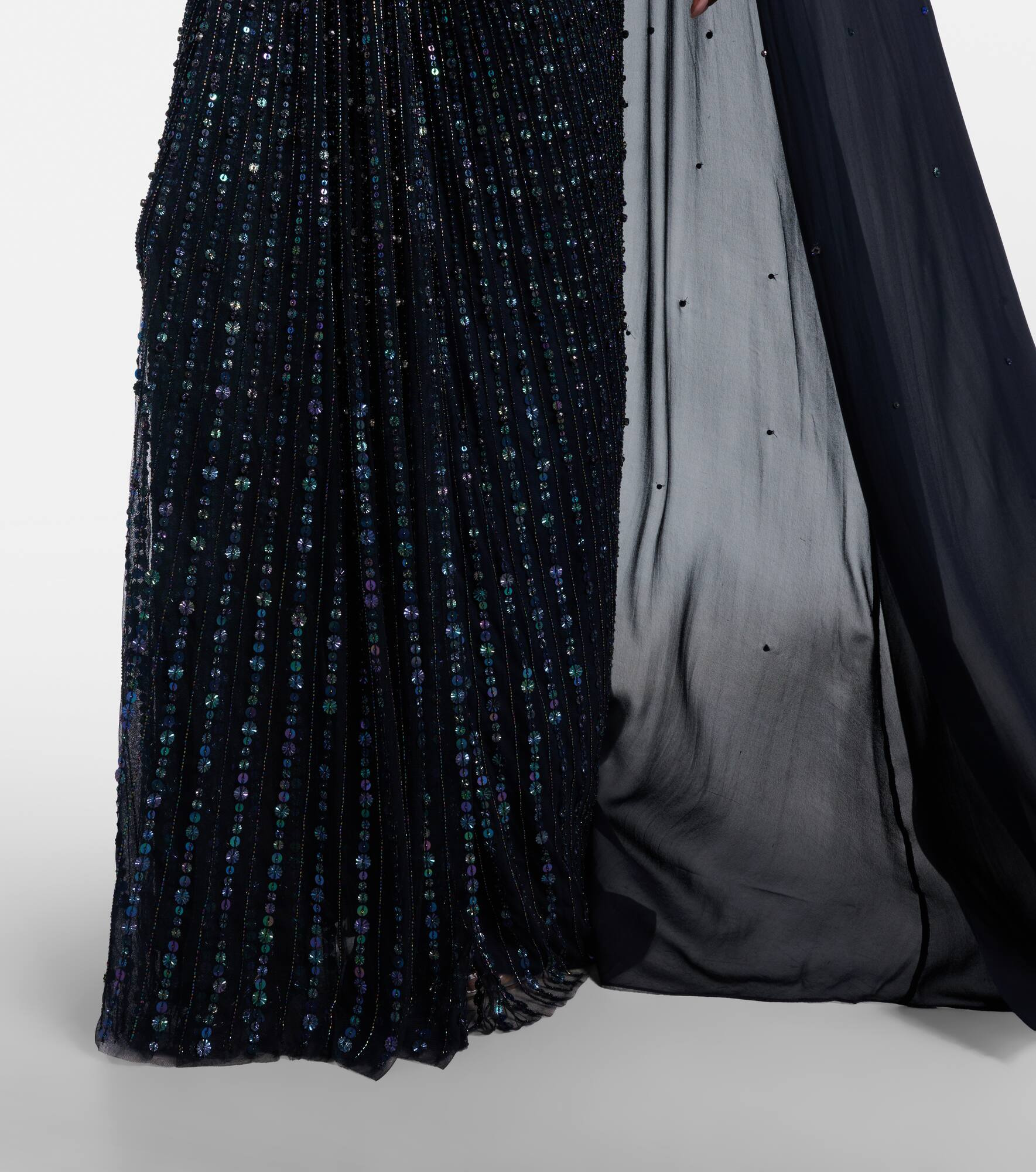 Thea caped sequined gown - 6
