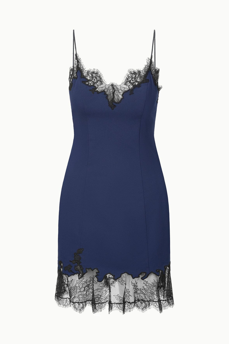 STAUD NADIA MINI DRESS NAVY 1