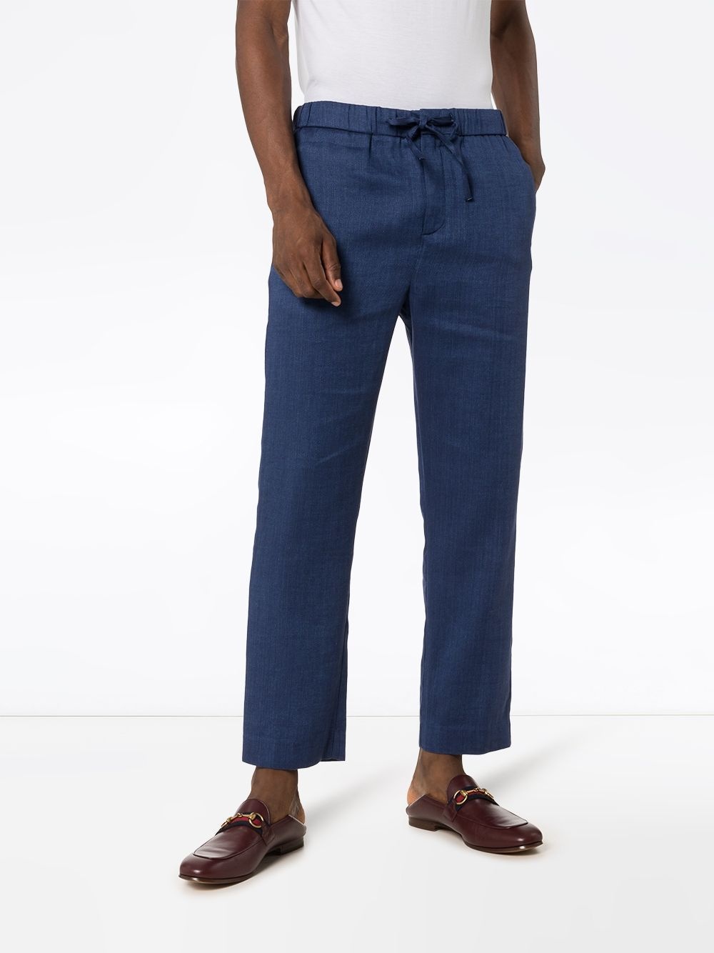 Oscar linen-cotton blend trousers - 3