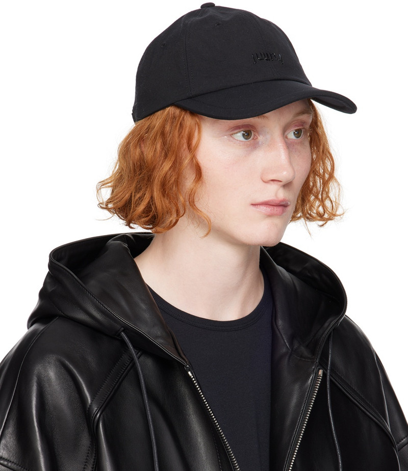 JUUN.J Black Nylon Logo Ball Cap outlook