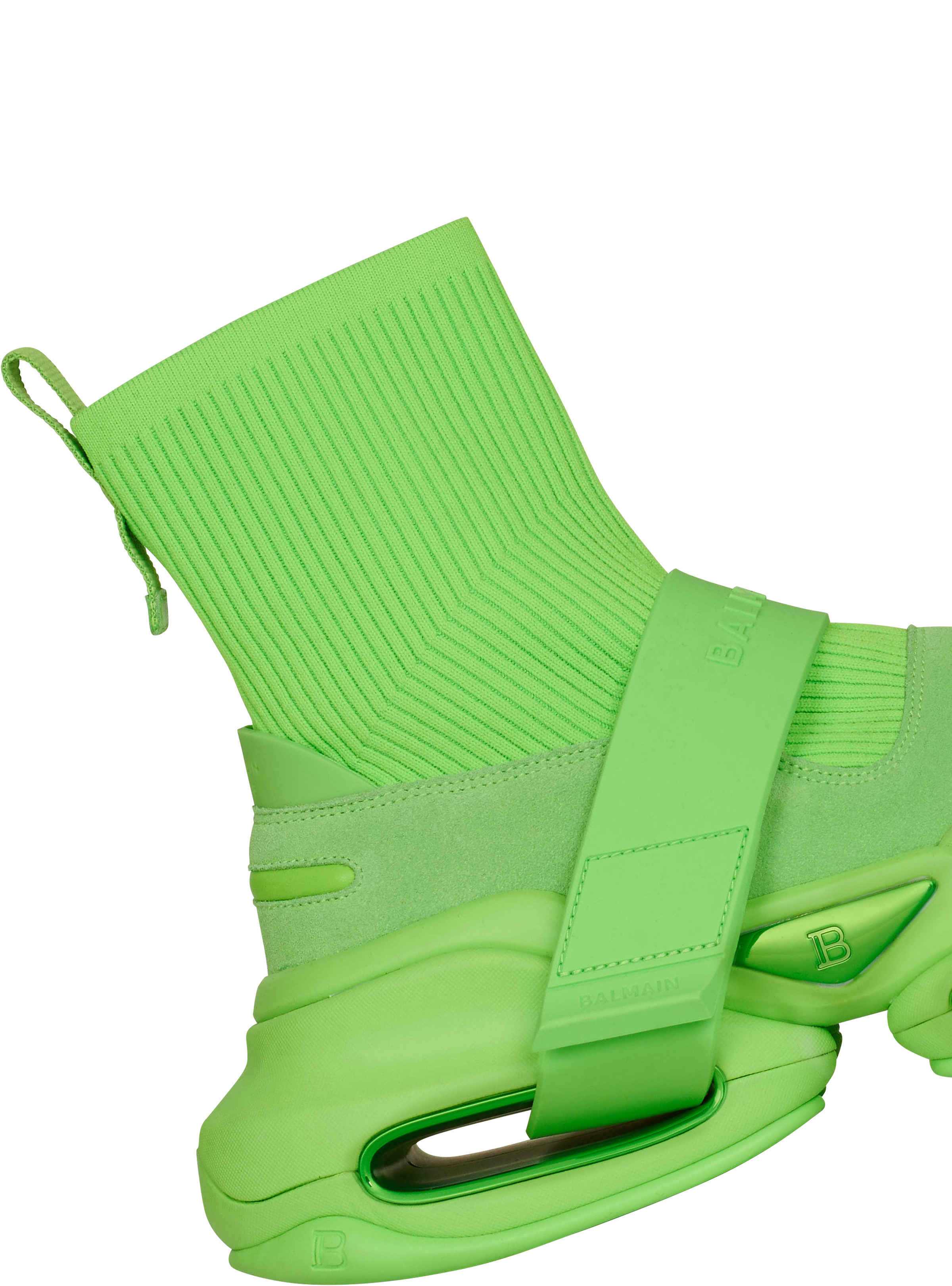 Neoprene and knit B-Bold high-top sneakers with straps - 7