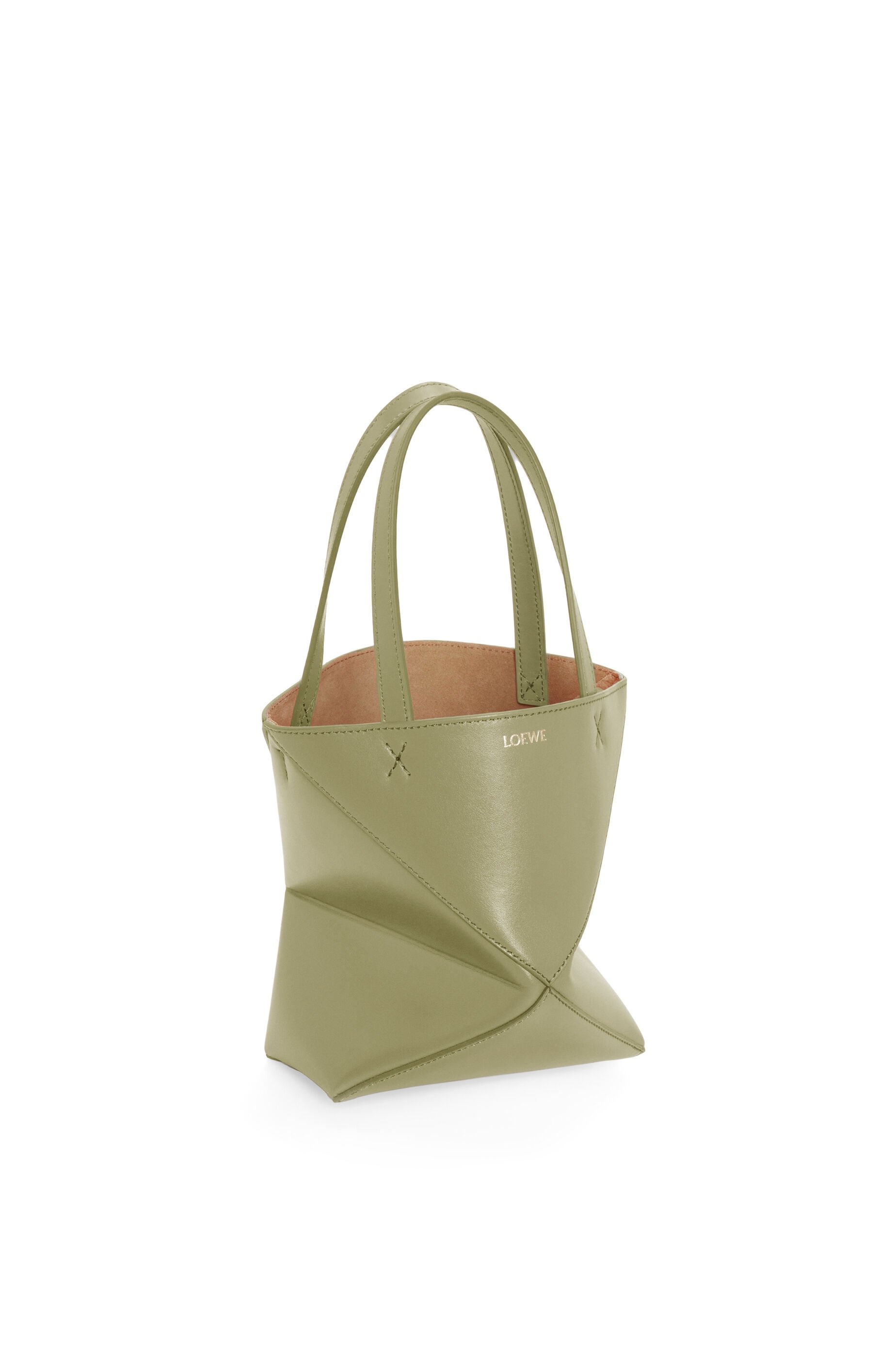 Mini Puzzle Fold tote in shiny calfskin - 4