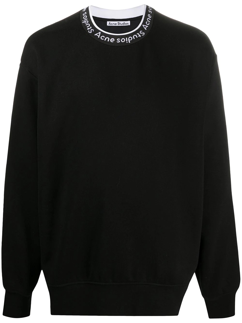 logo neck sweatshirt - 1