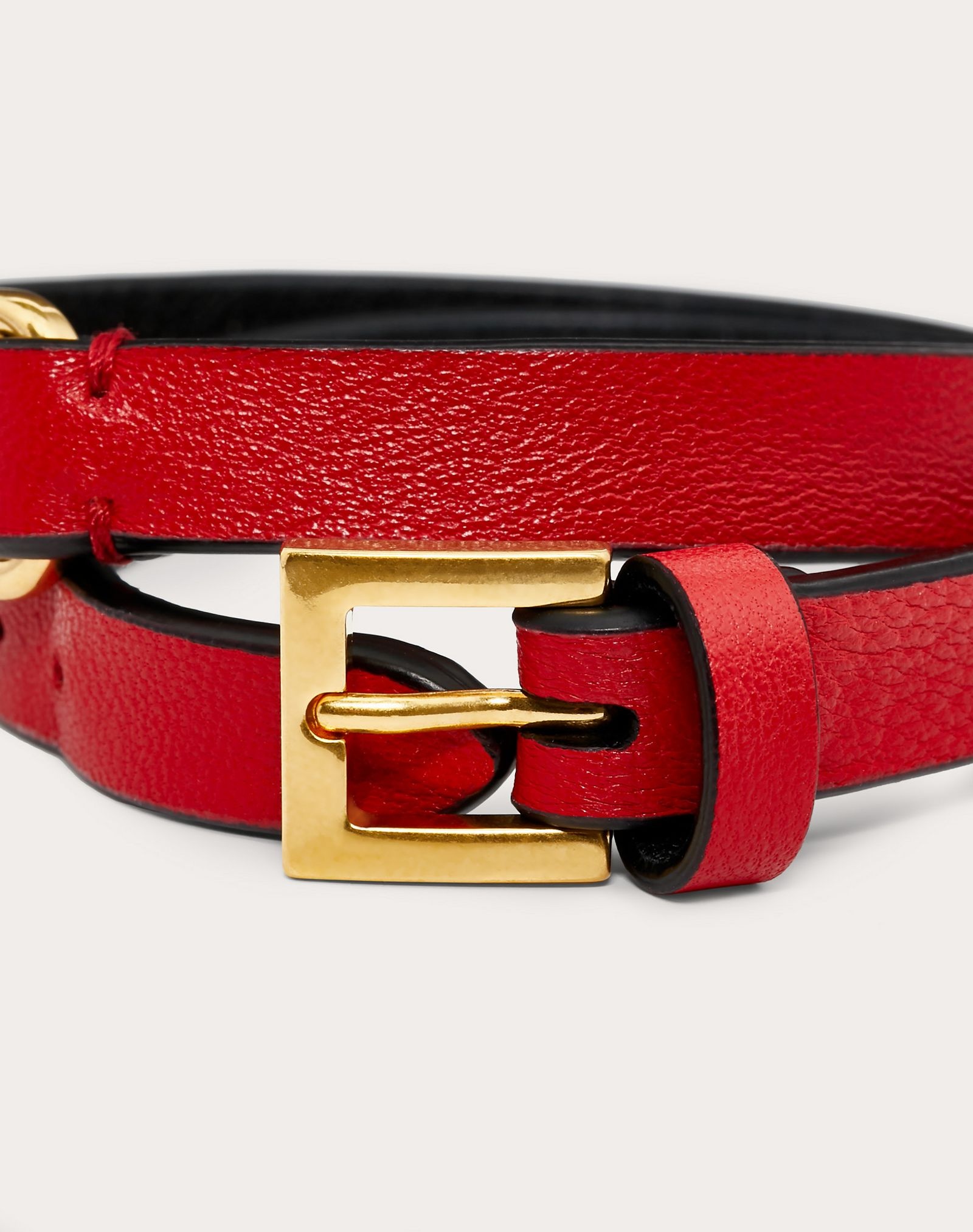 VLogo Signature Double-Strap Bracelet in Calfskin - 4