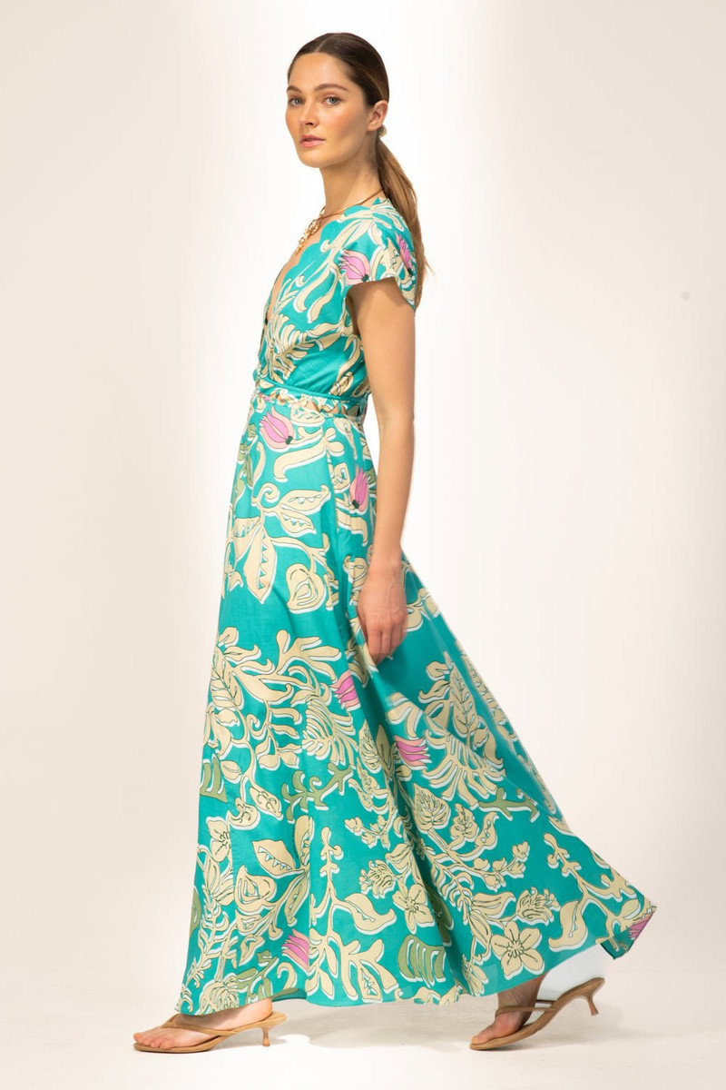 Long Dress Noreen - Turquoise Ritual 4