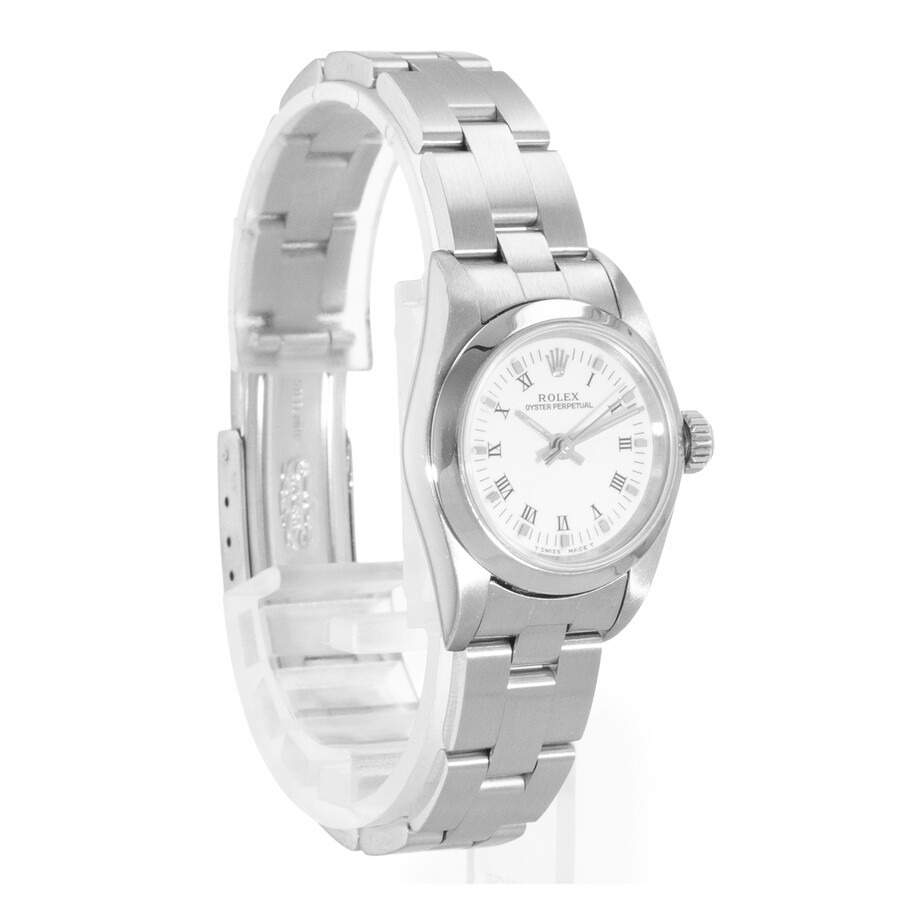 Pre-owned Rolex Oyster Perpetual 26 Automatic Chronometer White Dial Ladies Watch 67180 WRO - 7