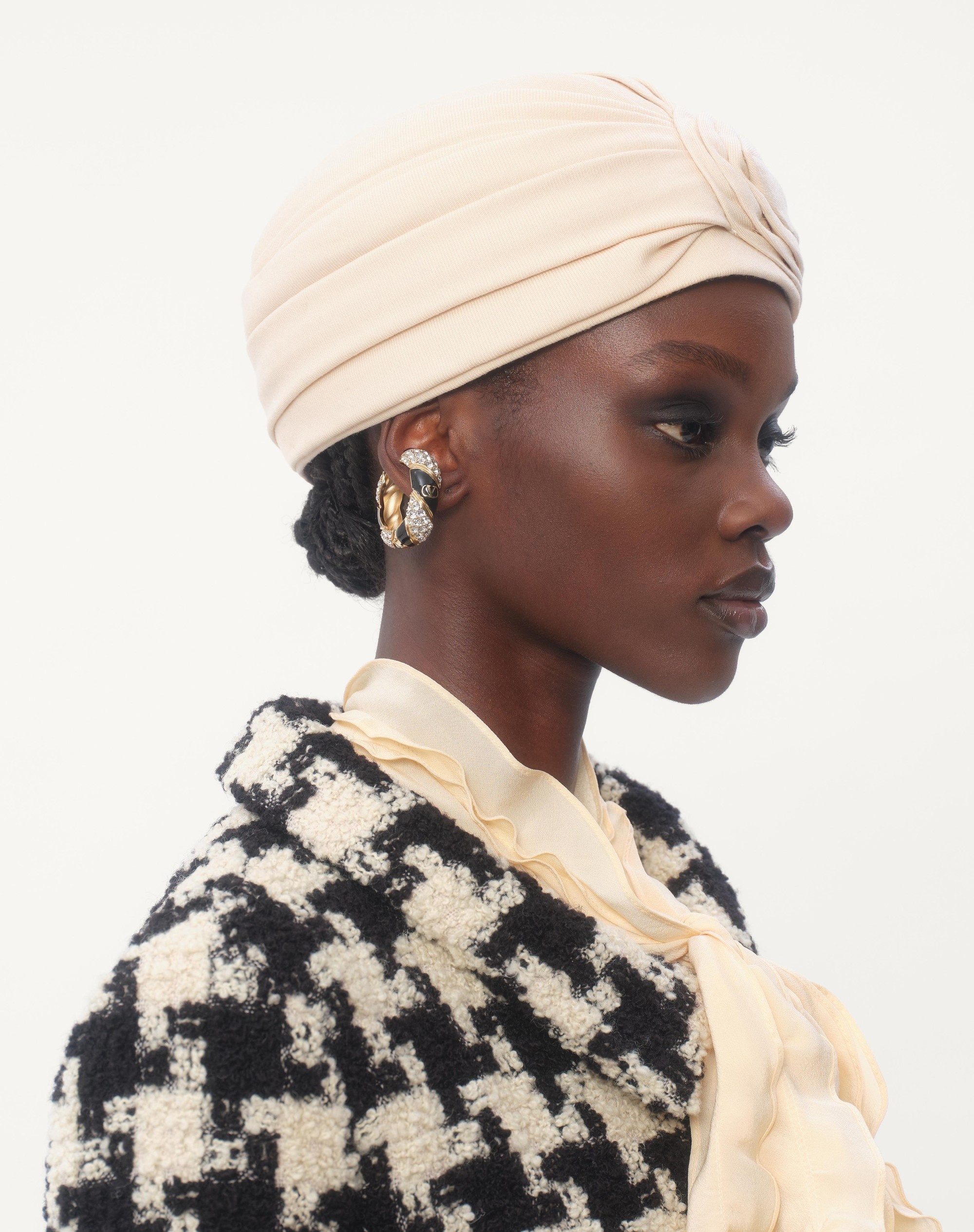 PAS PLUS MONO EARRING IN METAL, ENAMEL AND SWAROVSKI® CRYSTALS - 2