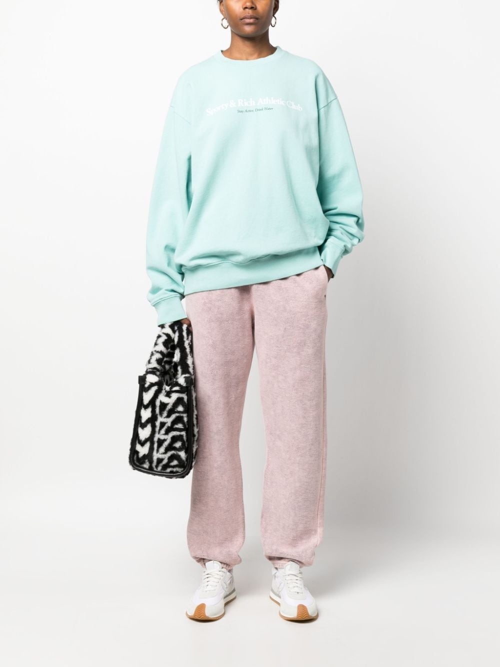 logo-print cotton sweatshirt - 3