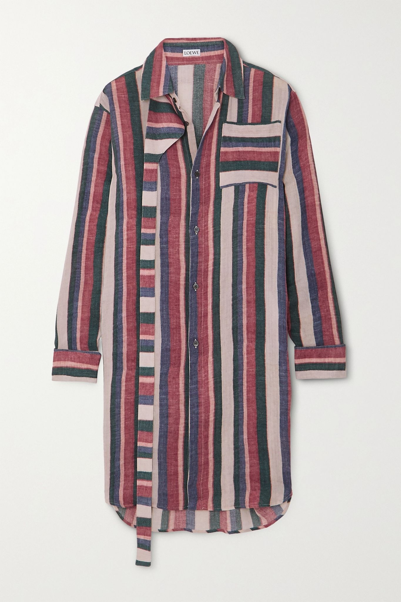 Oversized striped cotton shirt  - 1