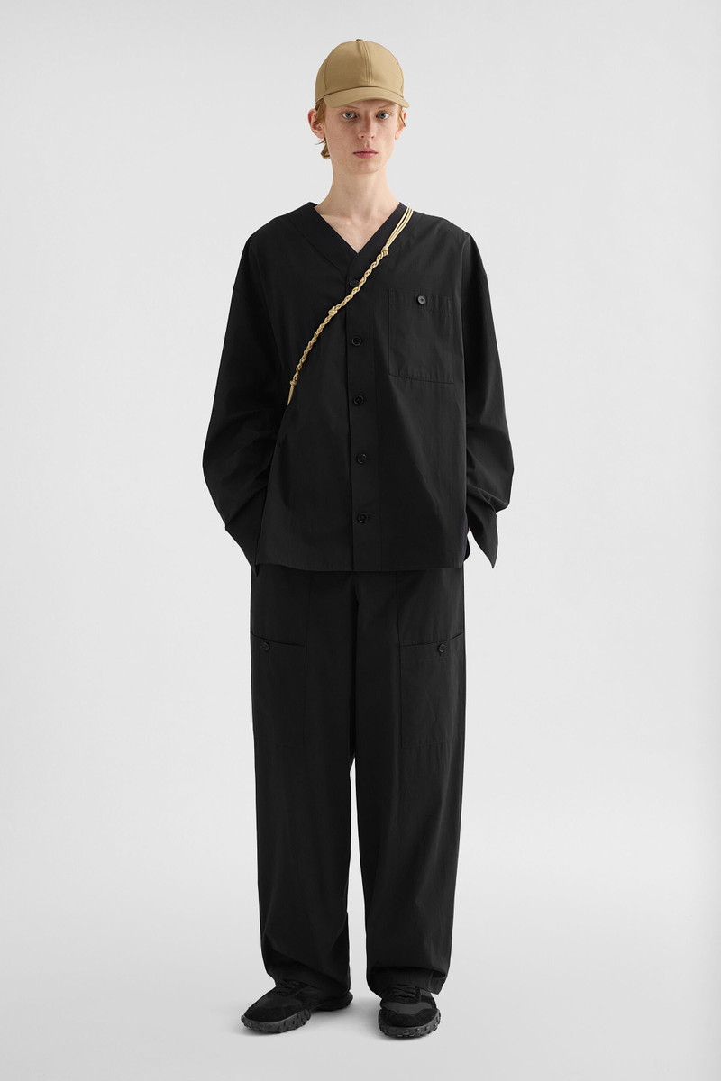 Jil Sander Cotton Poplin V-Neck Shirt outlook