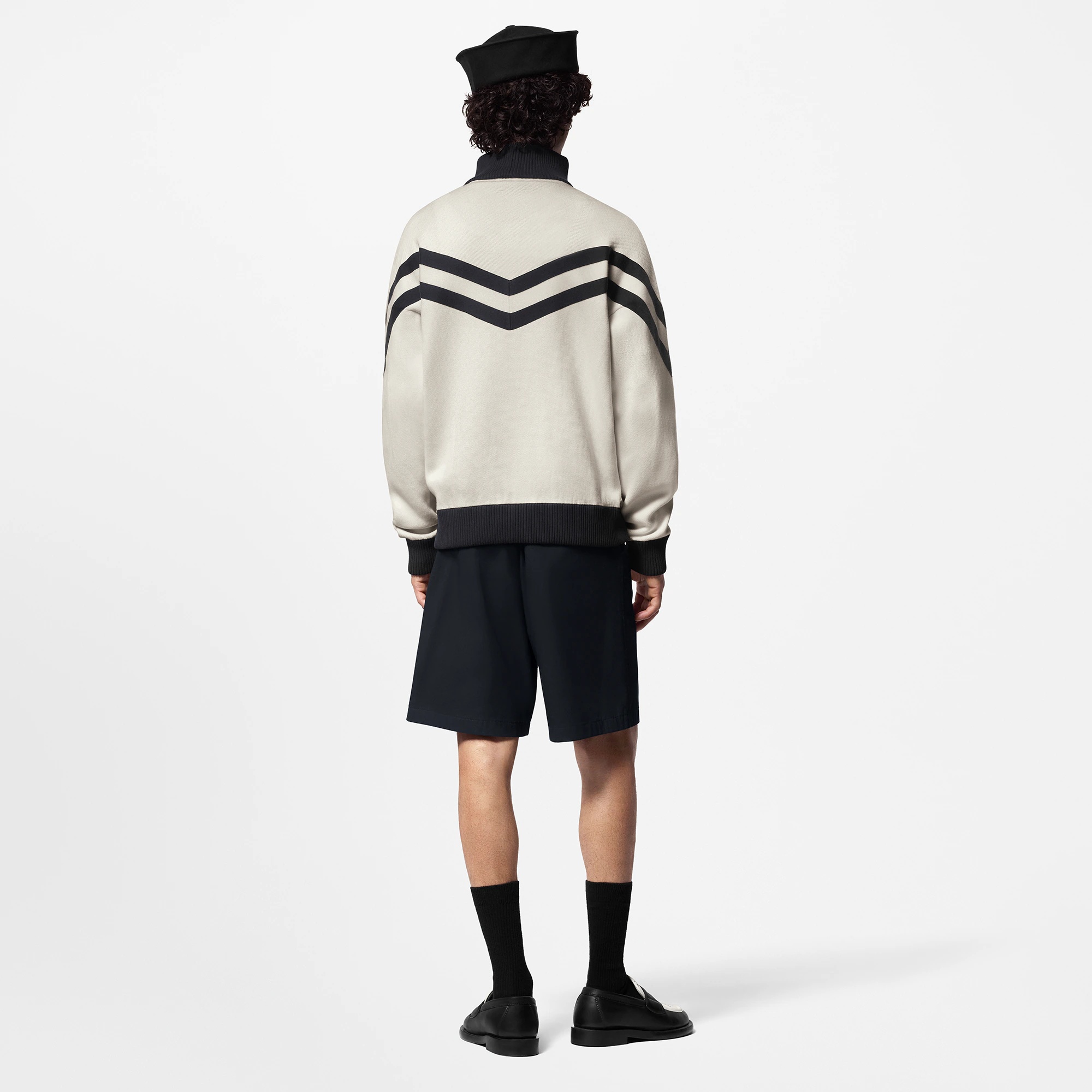 Knitted Cotton Sailor Blouson - 3