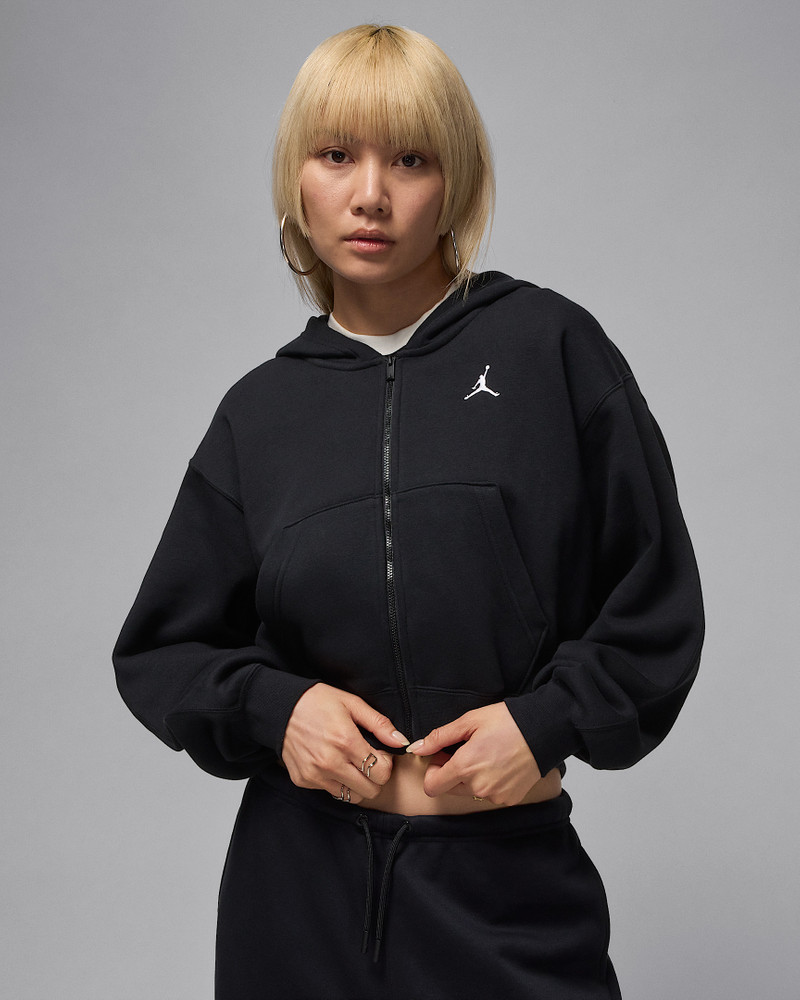 Jordan Brooklyn Fleece Women's Cropped Full-Zip Hoodie 1