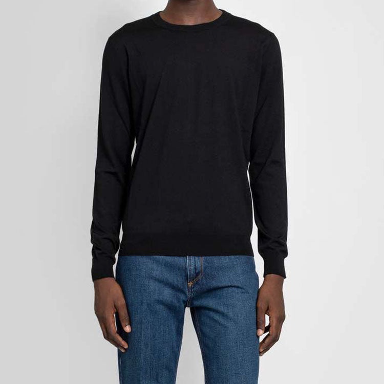 Balenciaga Back Print Interlocked BB Sweatshirt 'Black Blue' 583117T14391710 - 3