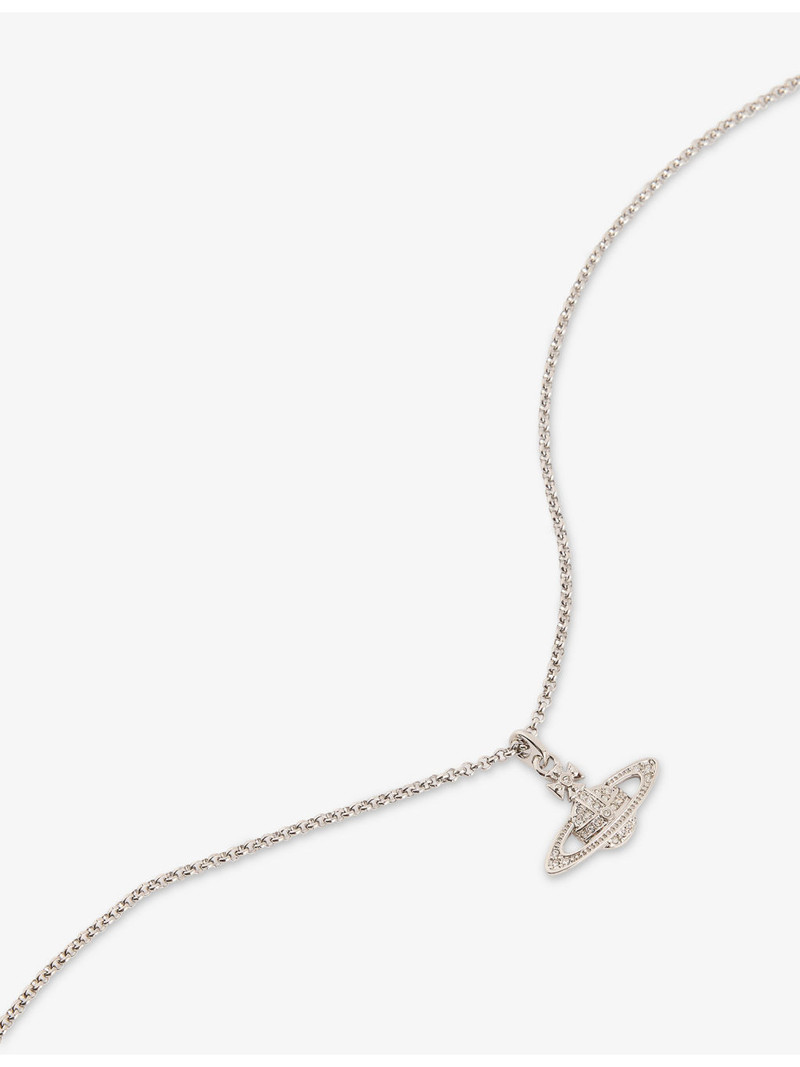 Bas Relief Orb mini silver-tone brass necklace 3