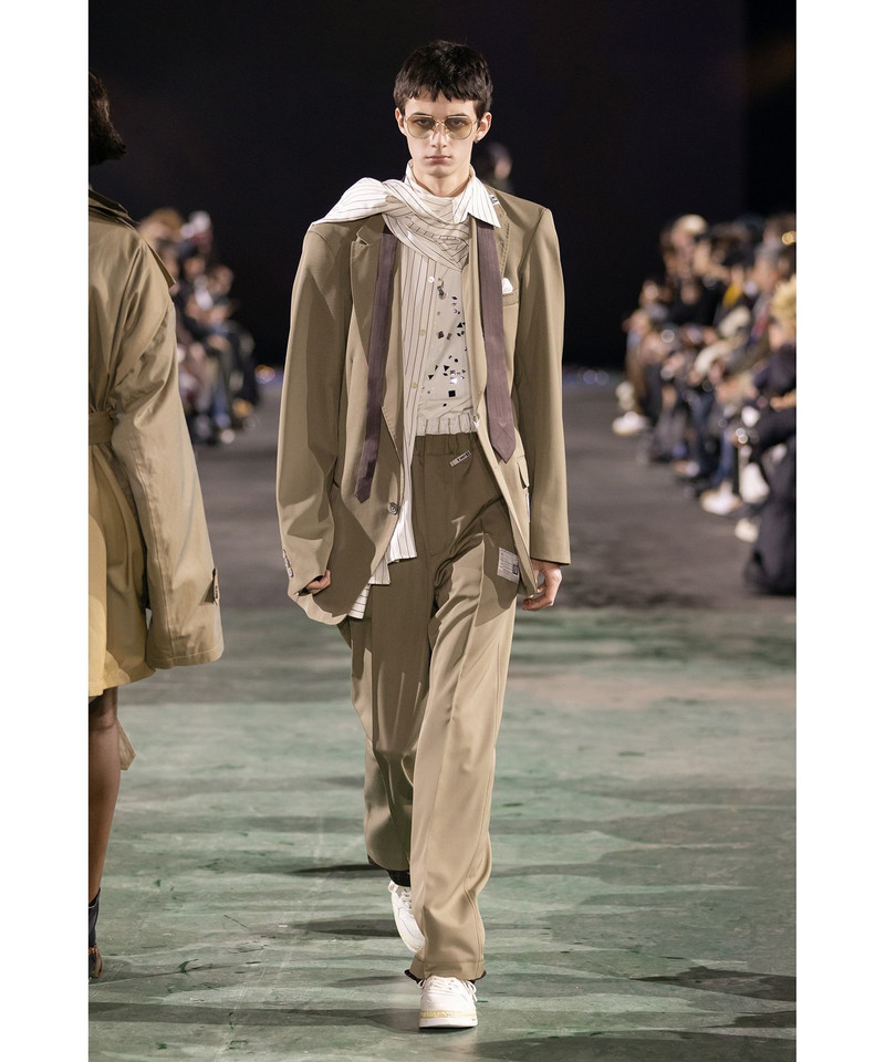 Mix Layered Wool Gabardine Jacket 21