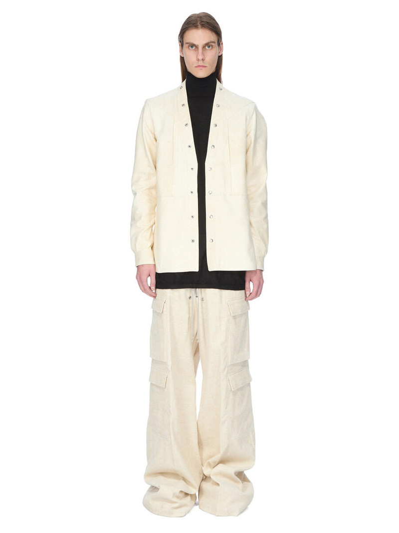 Rick Owens Off-White Concordians Larry Fogpocket Leather Jacket outlook