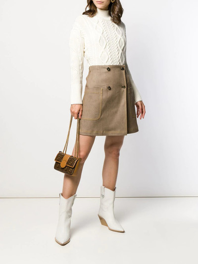 FENDI double-breasted high-waisted skirt outlook