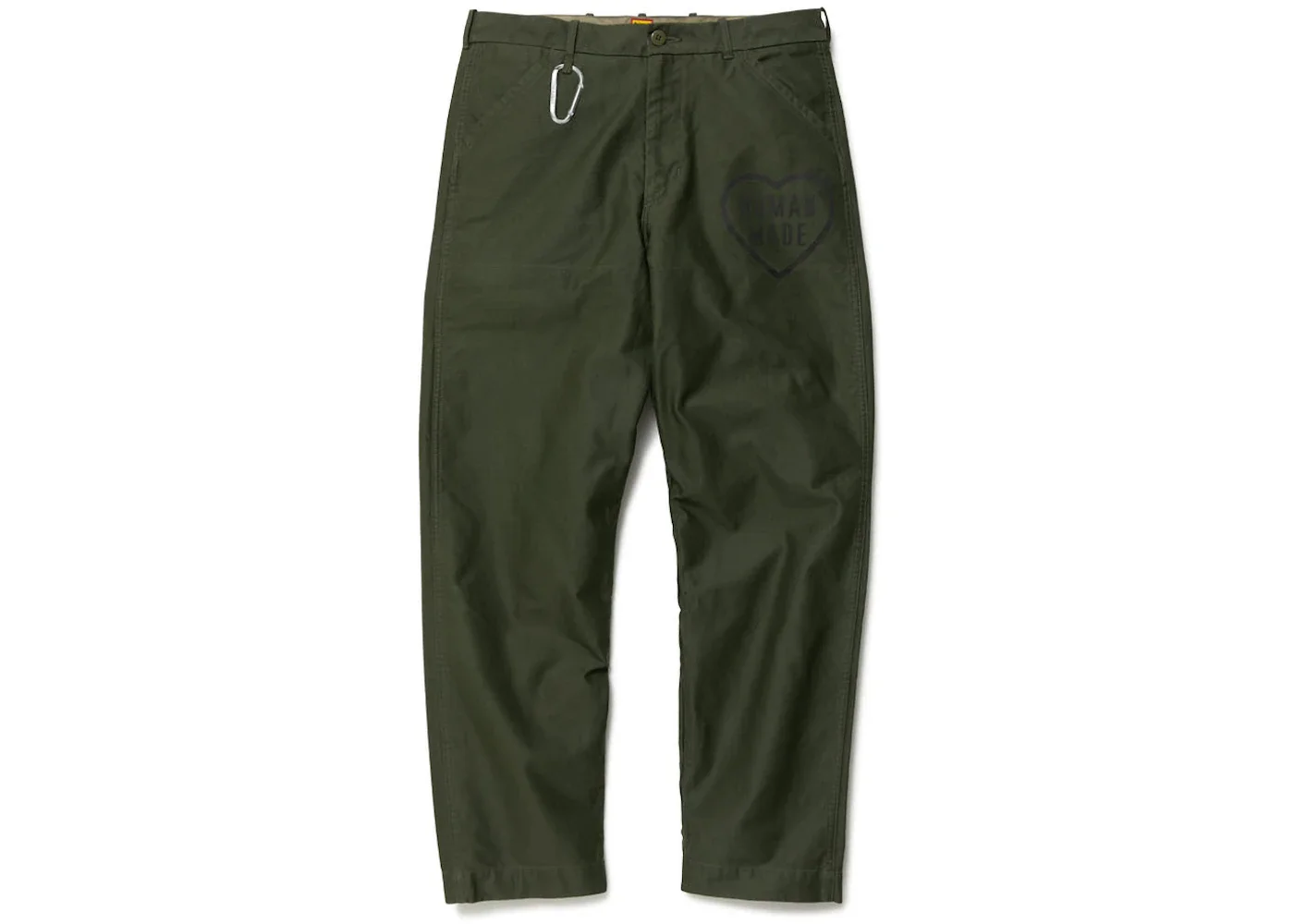 Human Made Heart Logo Chino Pants Olive Drab - 1