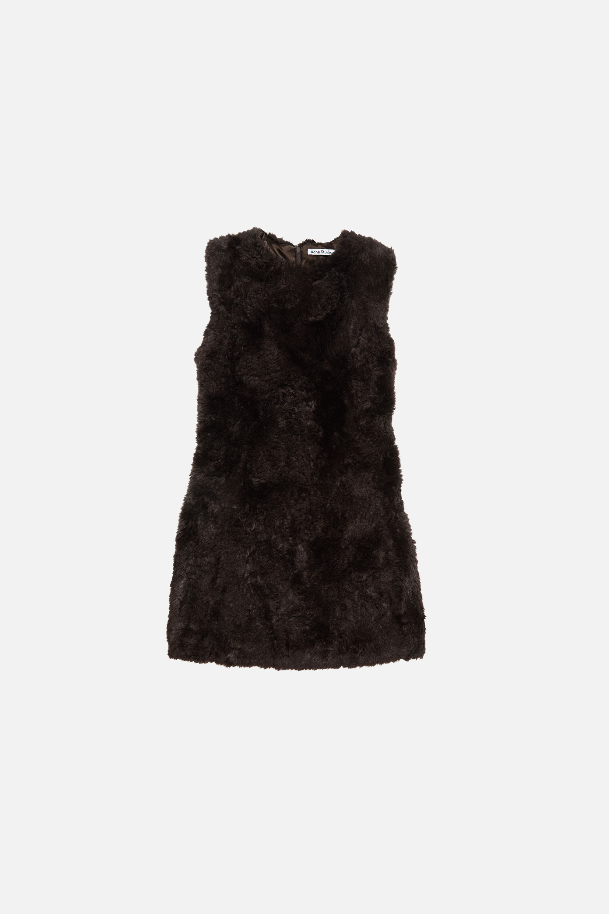 Faux fur dress - Brown - 2