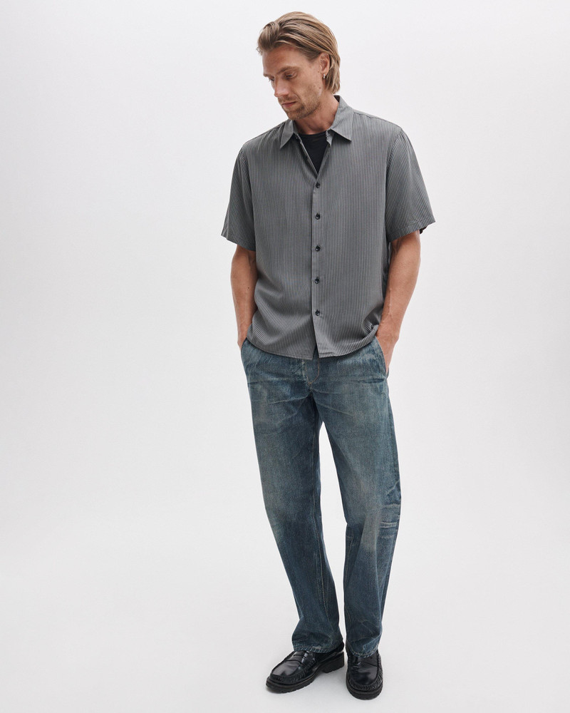 rag & bone Dalton Short-Sleeve Jacquard Shirt outlook