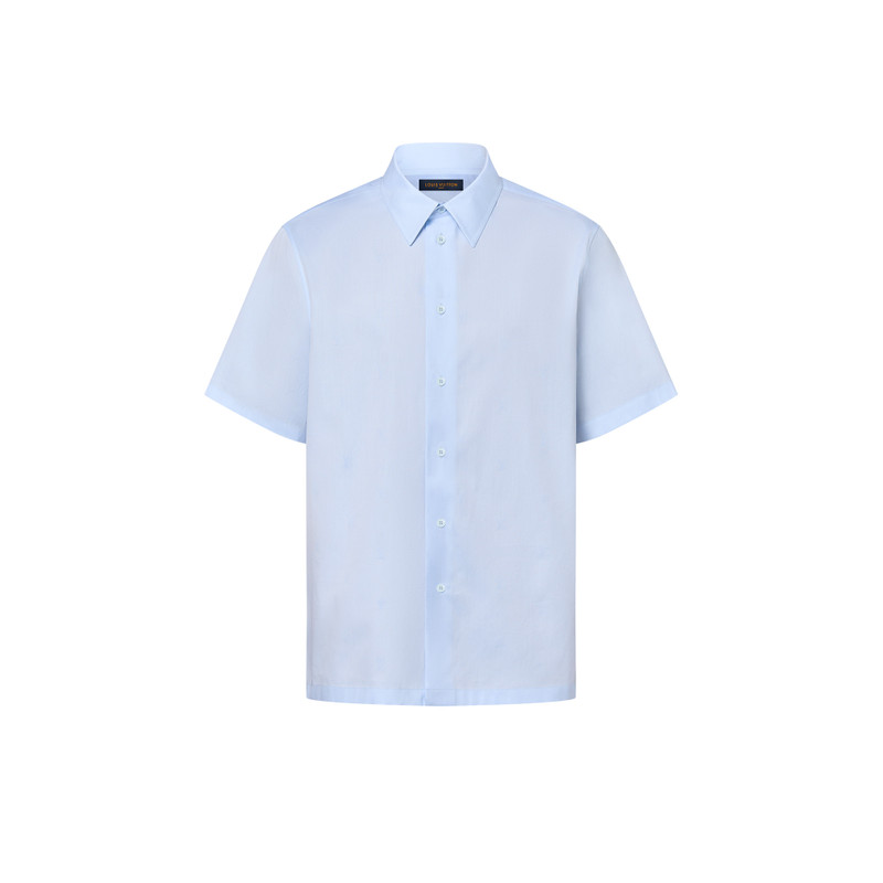 Printed Cotton Short-Sleeved Oxford Shirt 1