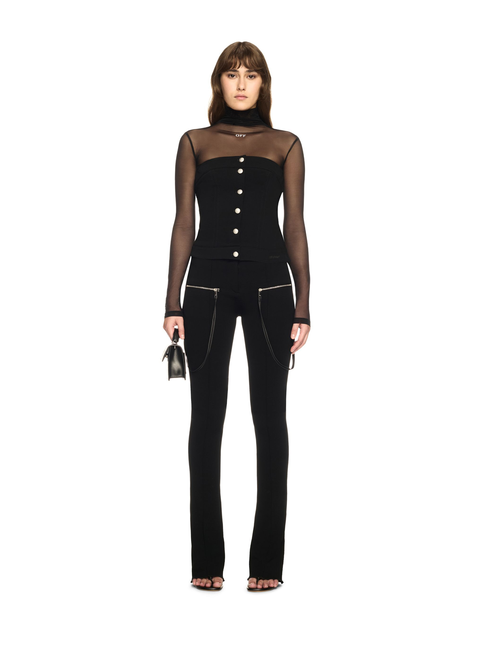 Black Jersey Corset Top - 2