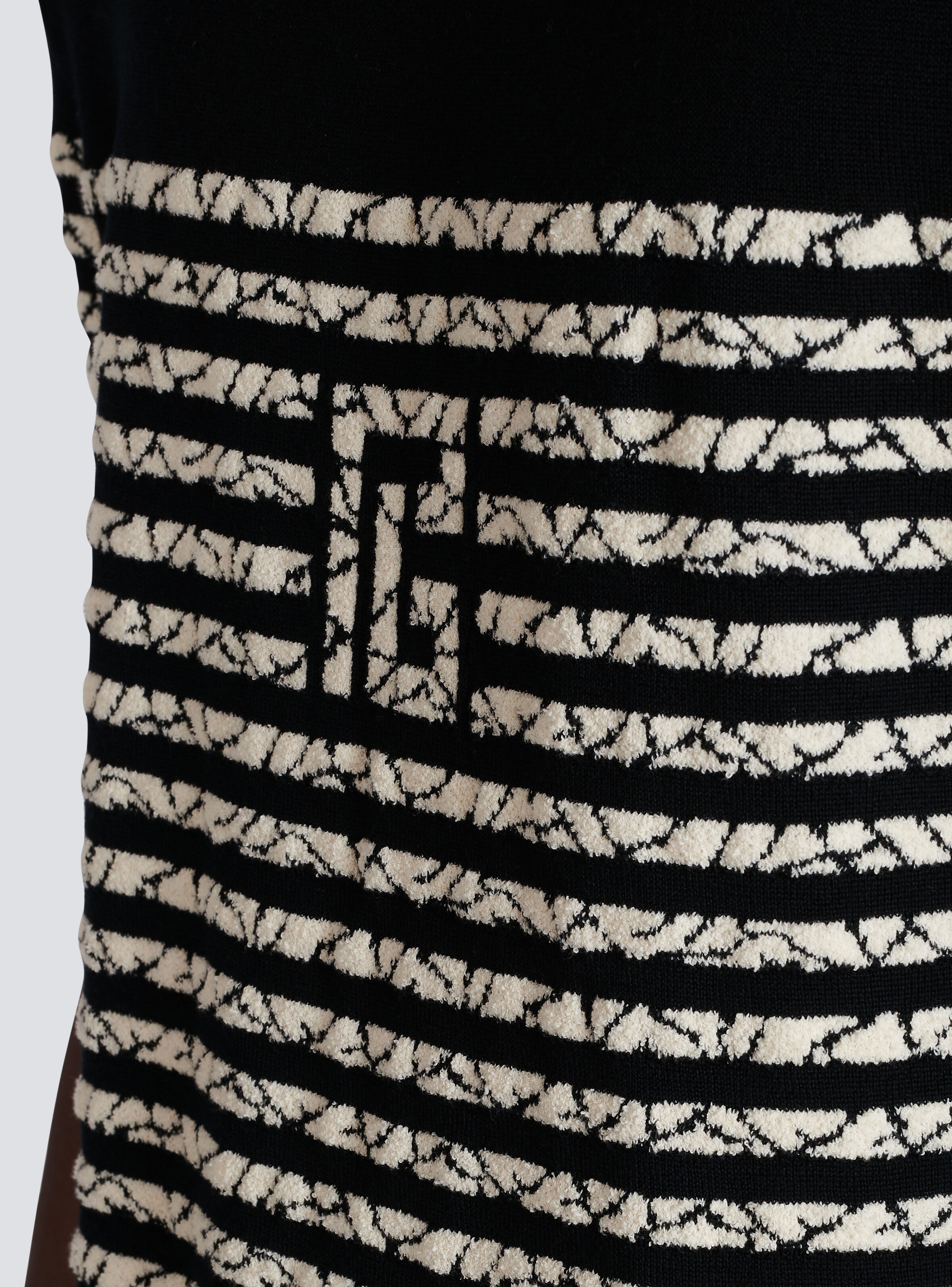 Wool T-shirt with marbled stripes - 6