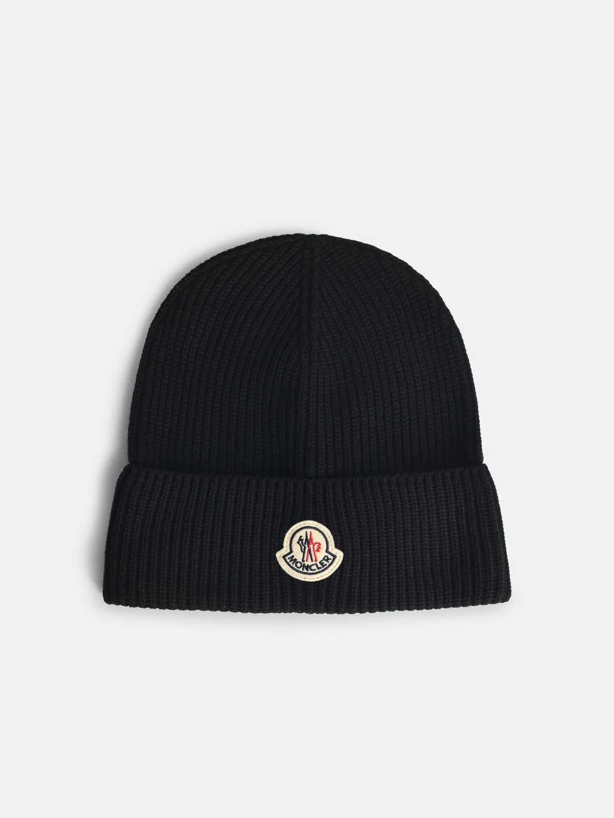 'TRICOT' BLACK COTTON BEANIE - 1