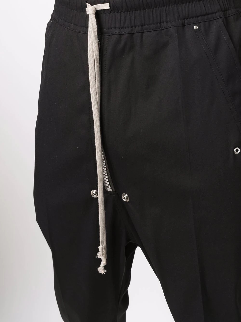 drawstring drop-crotch trousers - 5