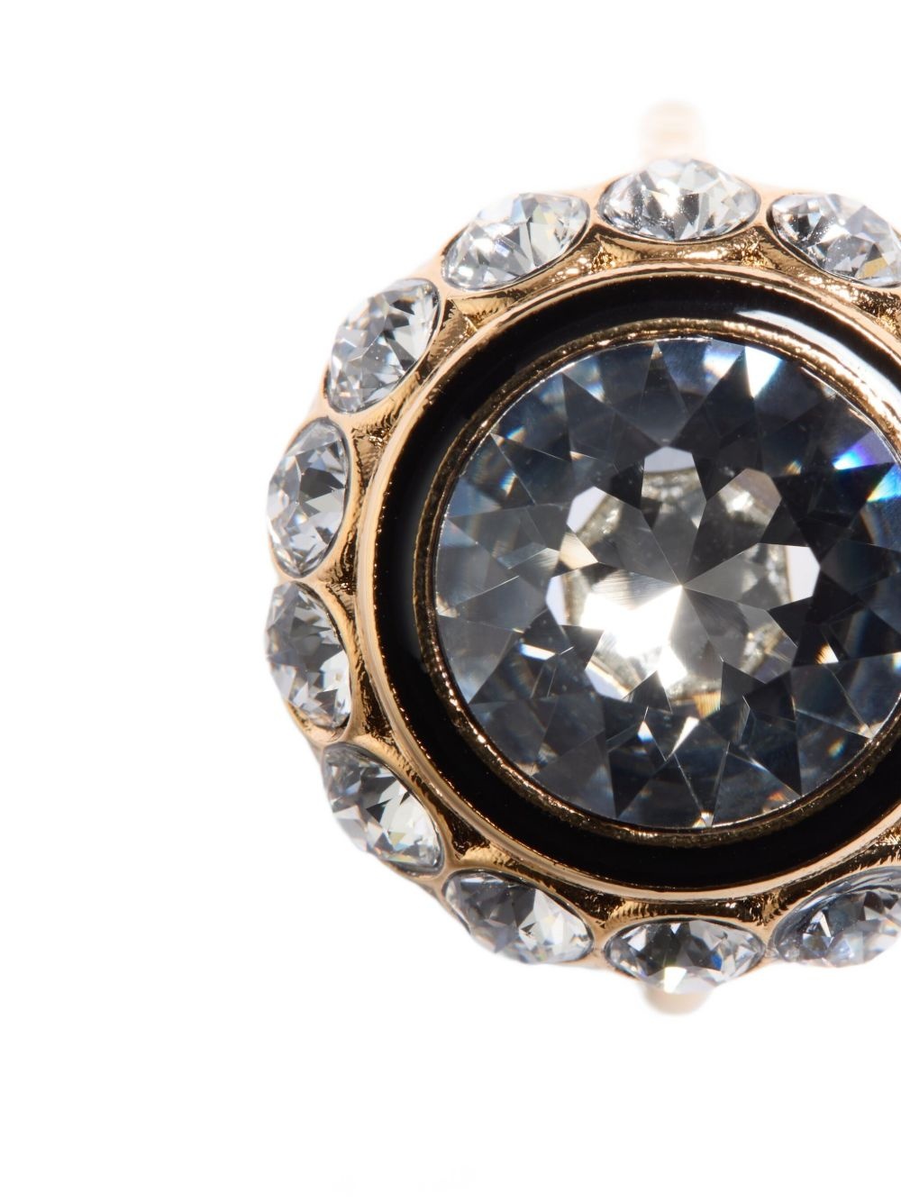 VLOGO SIGNATURE RING IN METAL, ENAMEL AND CRYSTALS - 5