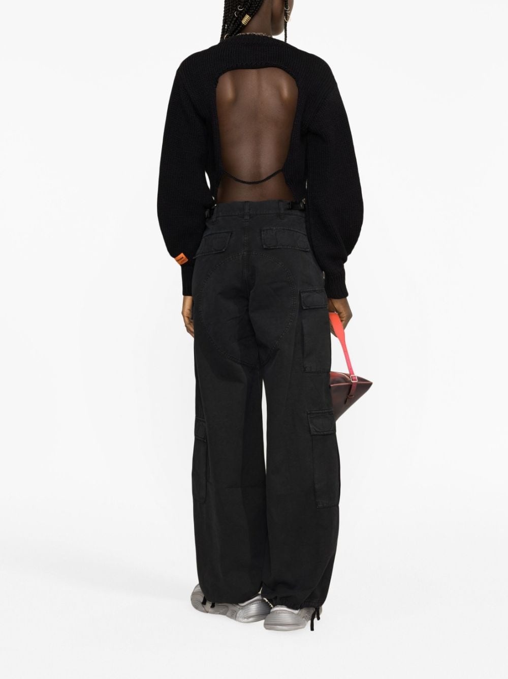 mid-rise cargo trousers - 4