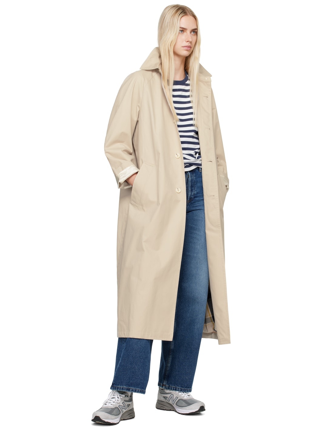 Beige Gaia Trench Coat - 4