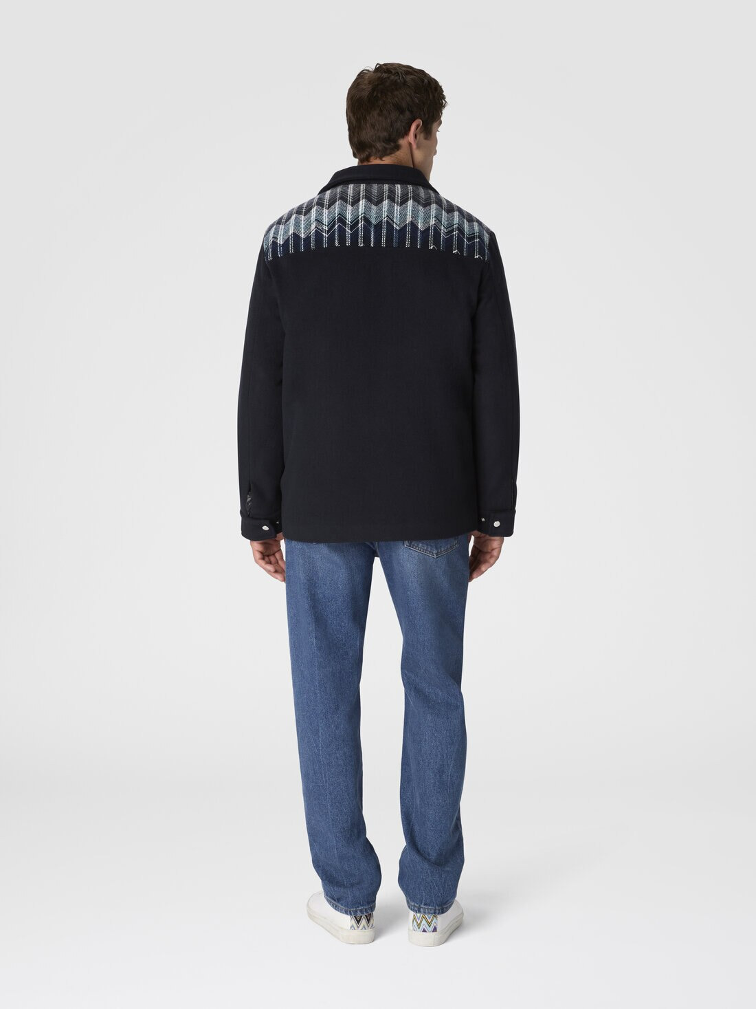 Field Jacket with Zigzag Pattern - 3