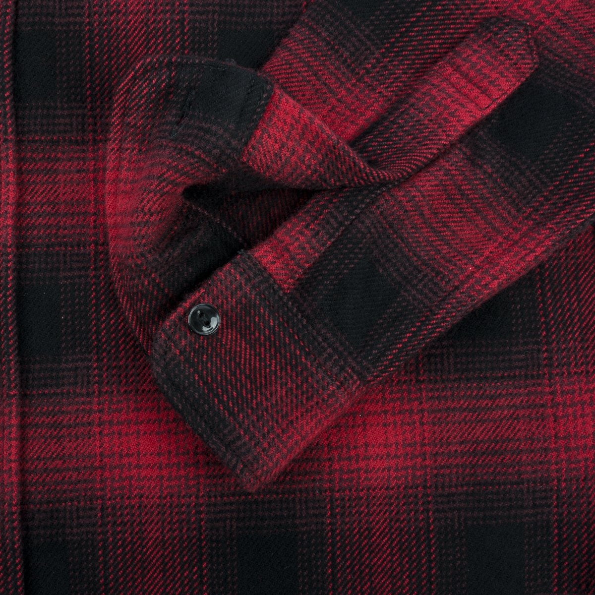 IHSH-265-RED Ultra Heavy Flannel Ombré Check Work Shirt - Red/Black - 11