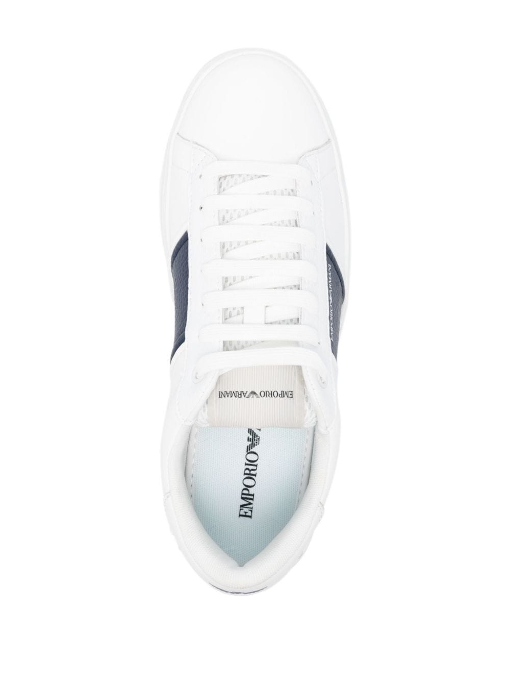 logo-print leather sneakers - 4