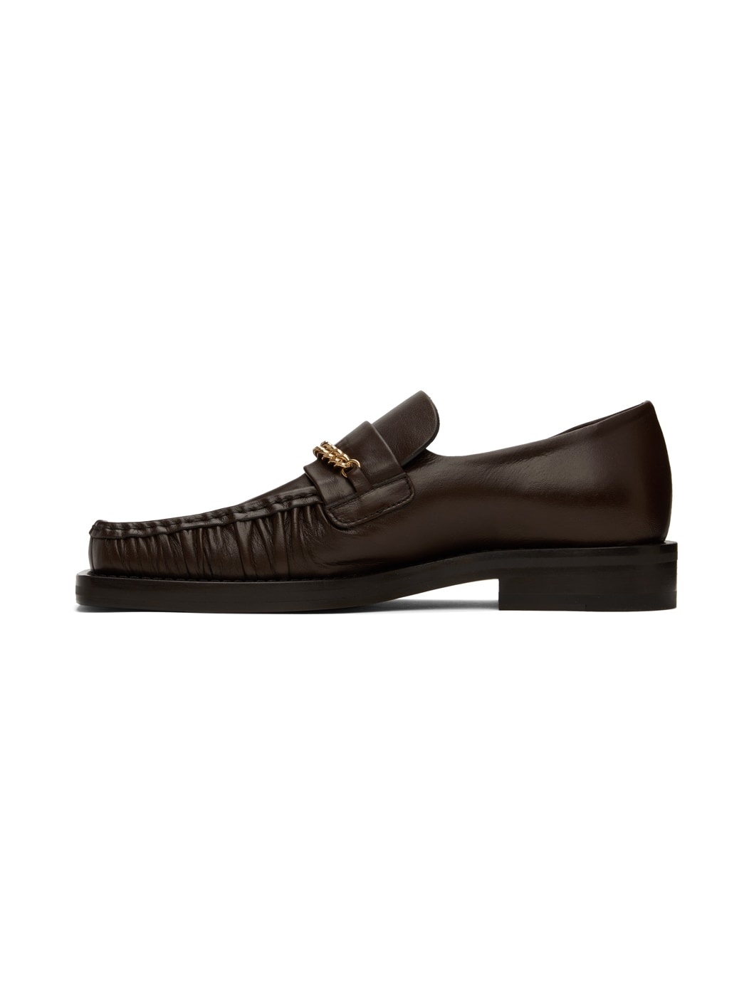 Brown Square Toe Loafers