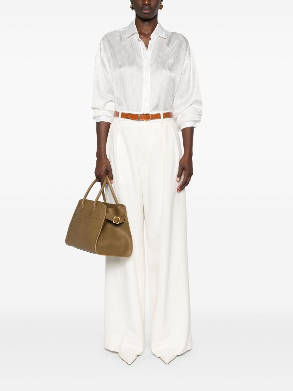 low-waisted tailored trousers - 2