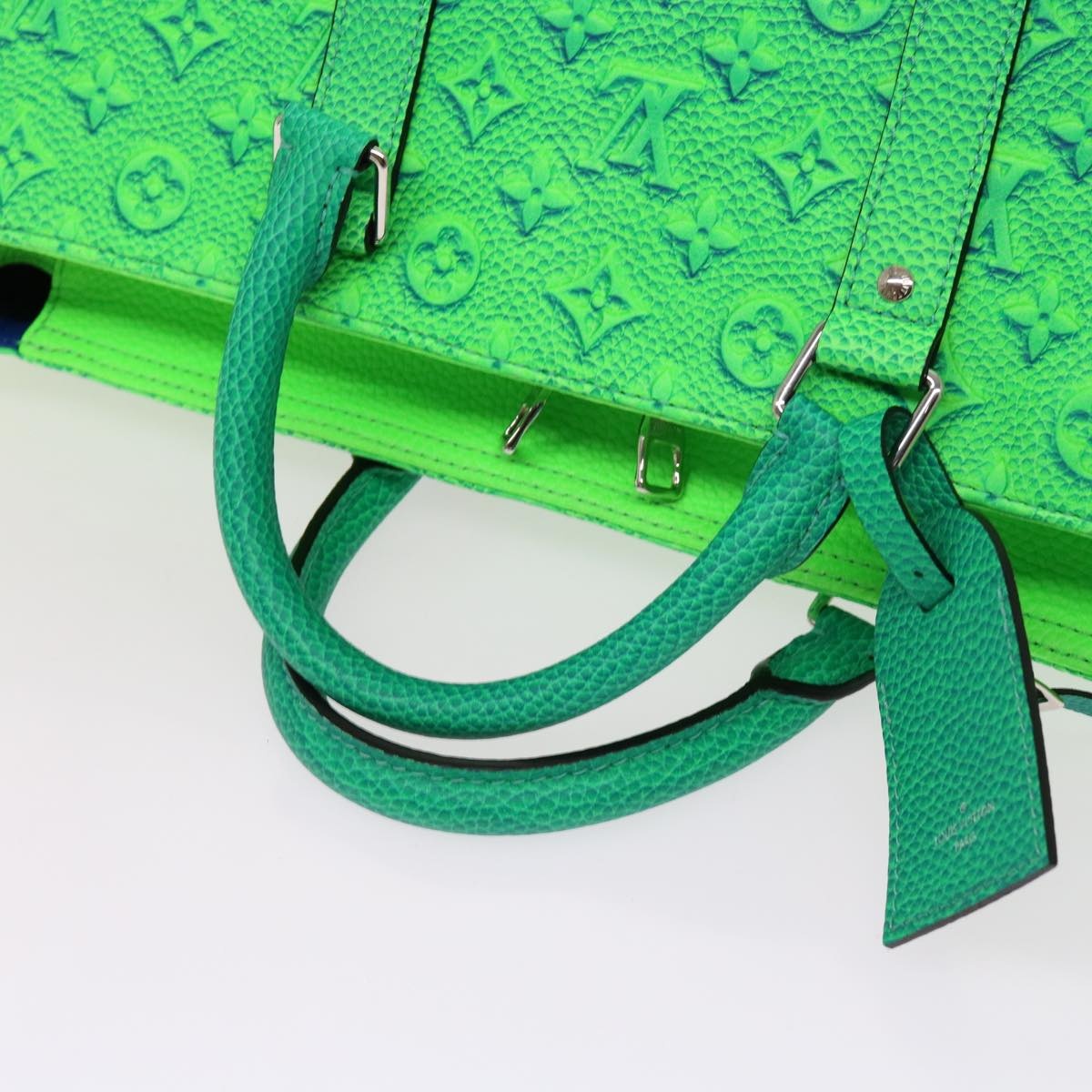 LOUIS VUITTON Monogram Illusion Keepall Tote Bag Neon Green M59688 - 7