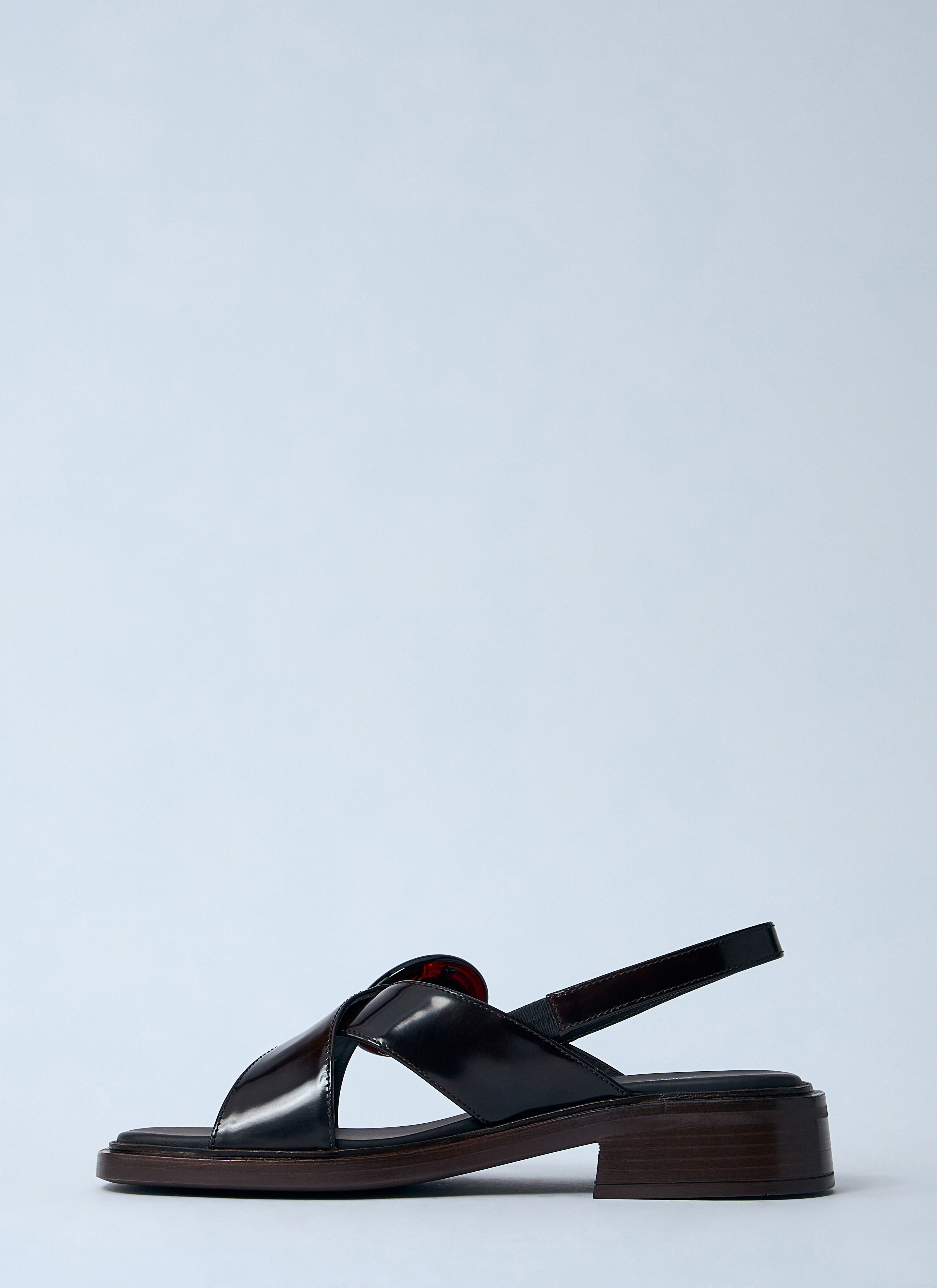 Brushed Leather Sandals - 4