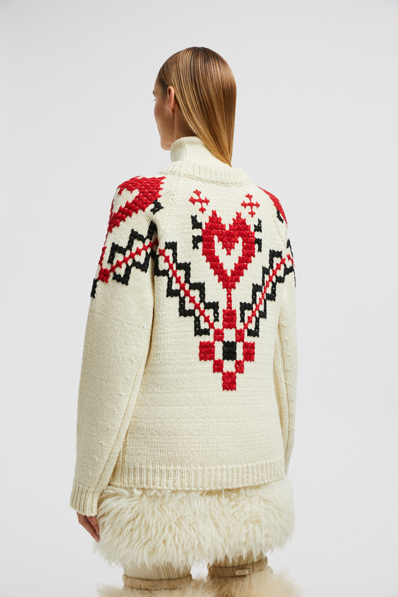 Hand-Embroidered Wool Blend Sweater 5
