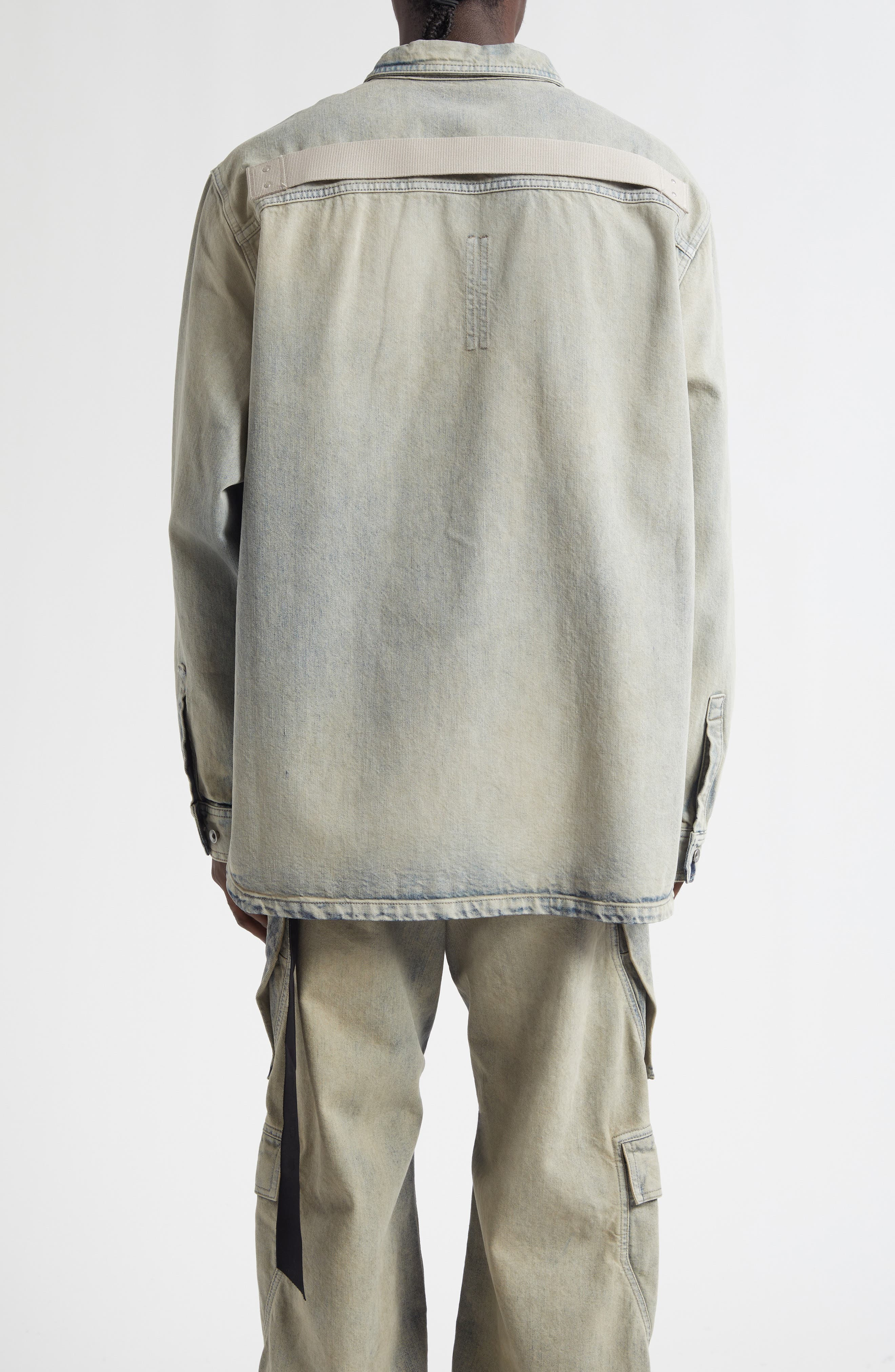 Rick Owens DRKSHDW Jumbo Denim Outershirt in Mineral Pearl at Nordstrom - 3