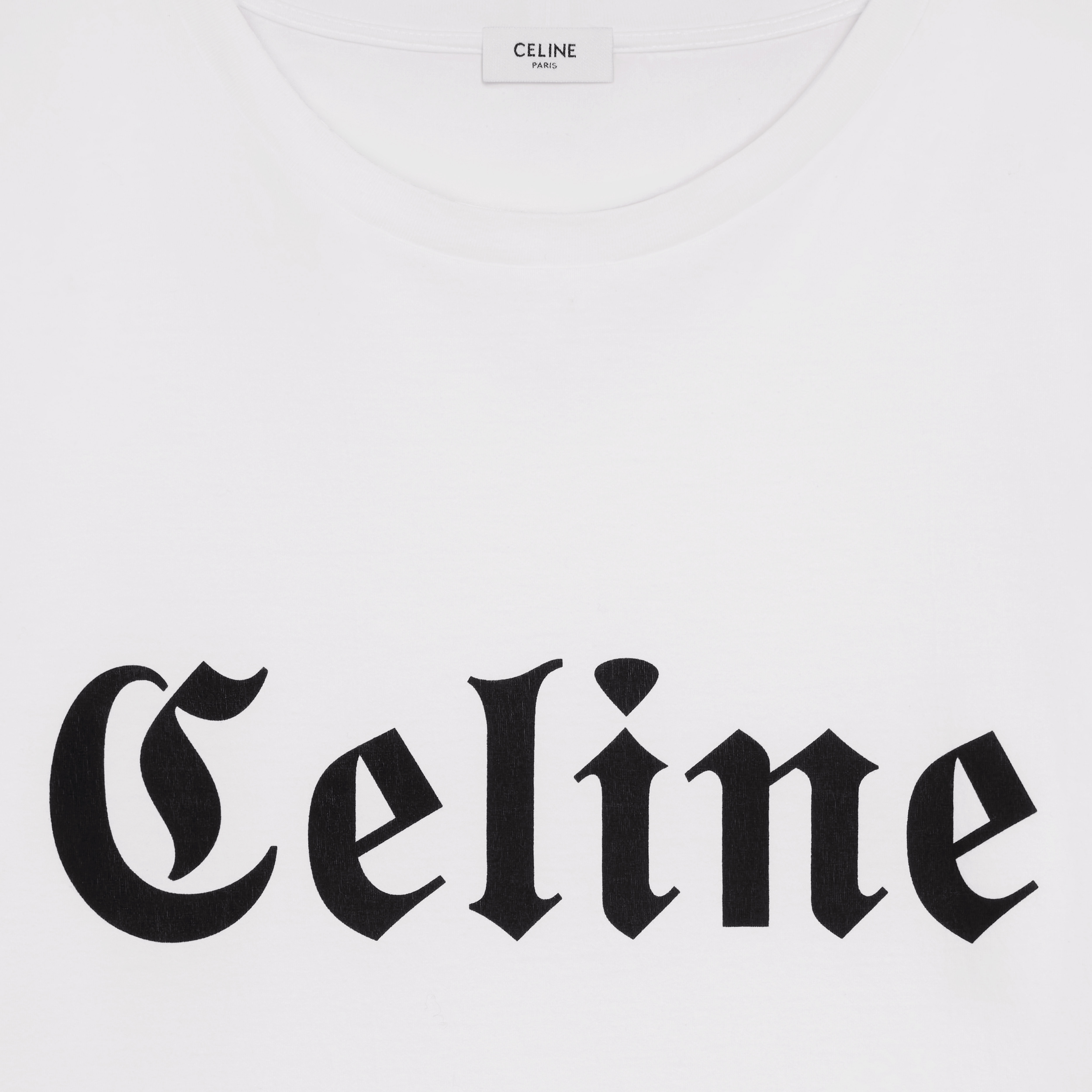 CELINE CELINE GOTHIC T-SHIRT IN COTTON JERSEY